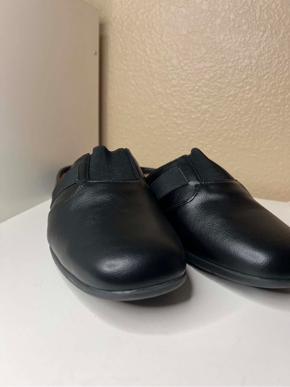 Comfortview Black Faux Leather Slip-On Mule Clogs Women’s Size 11W